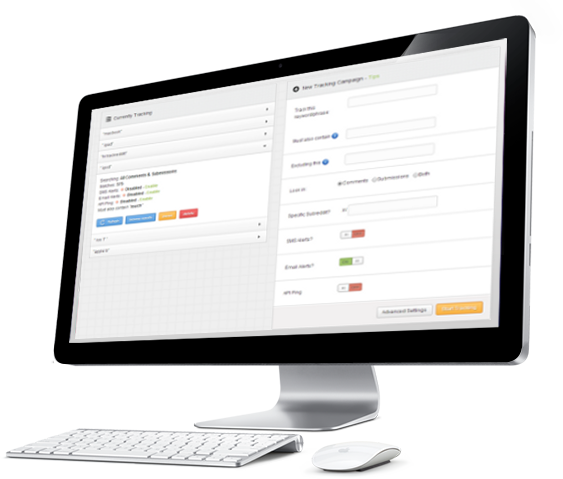Setup trackers for Reddit alerts